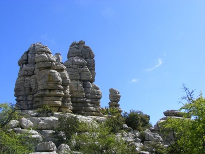 Charakteristische Felsstrukturen im El-Torcal-Gebiet bei Antequera