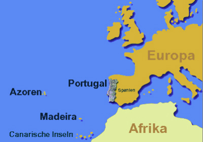 Karte Lage Madeira
